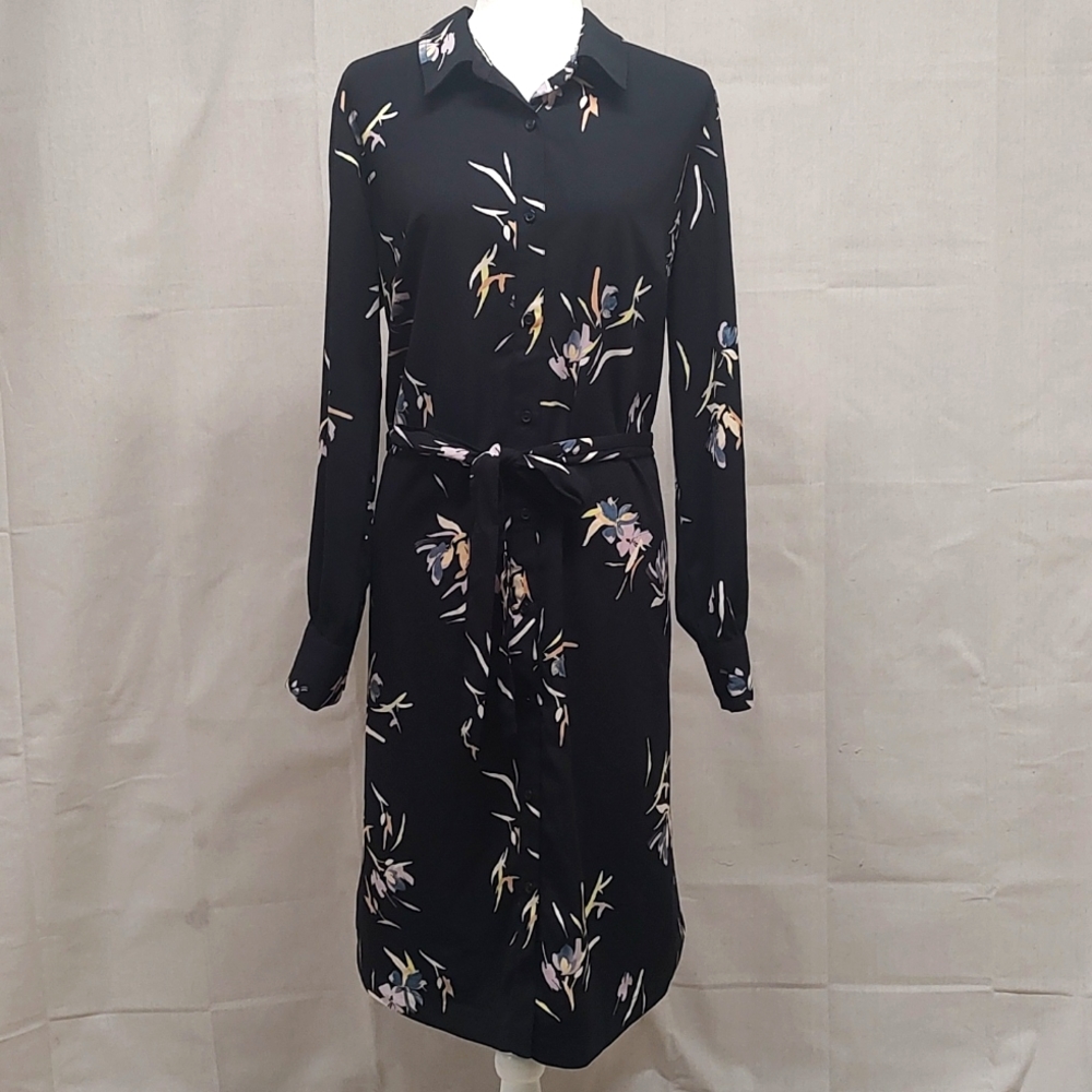 Floral button down dress